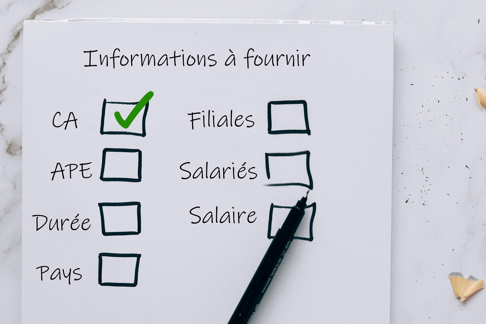 Les check-list assurés